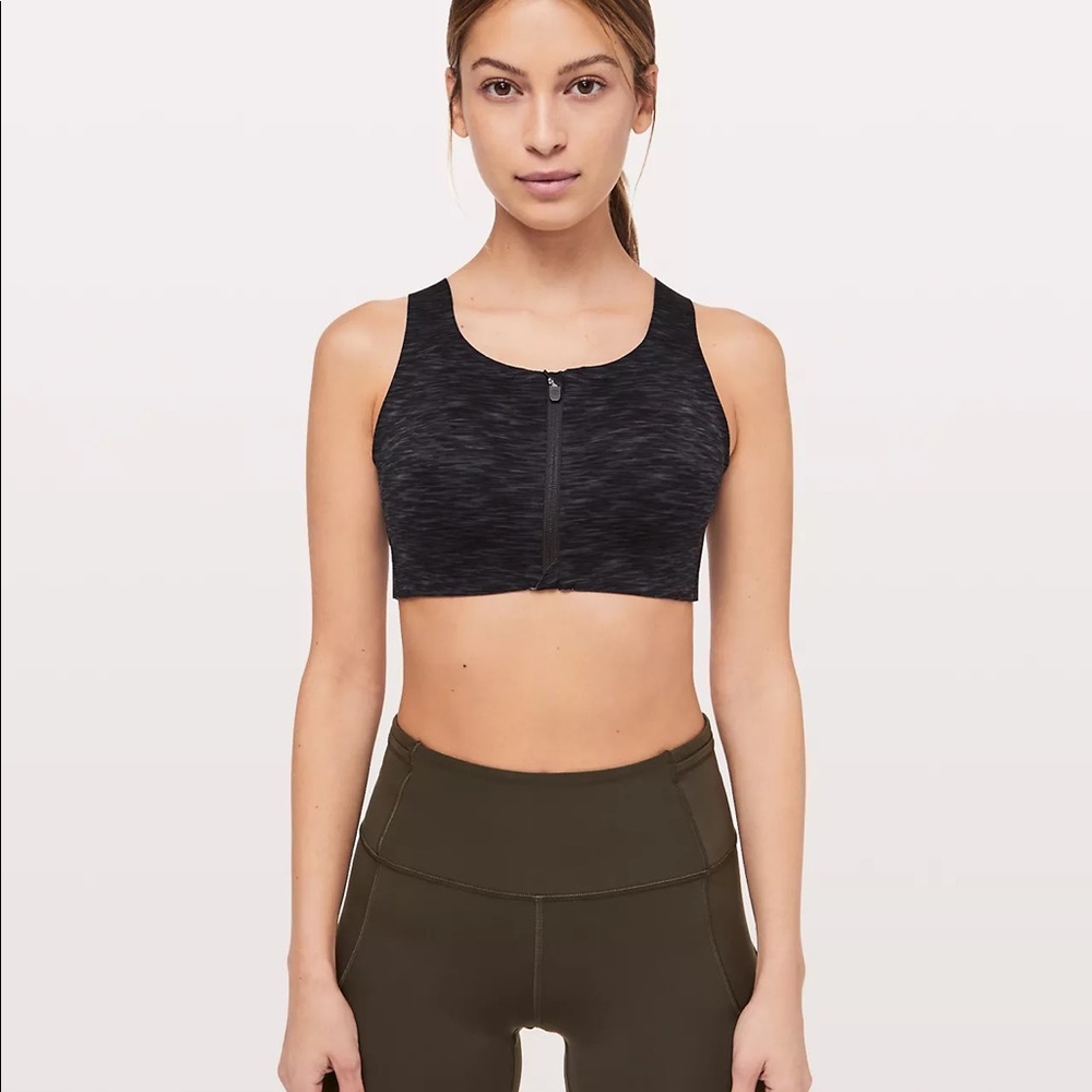 EUC LuLu Lemon Enlite Front-Zip Bra High Support, A–DDD(E) Cups